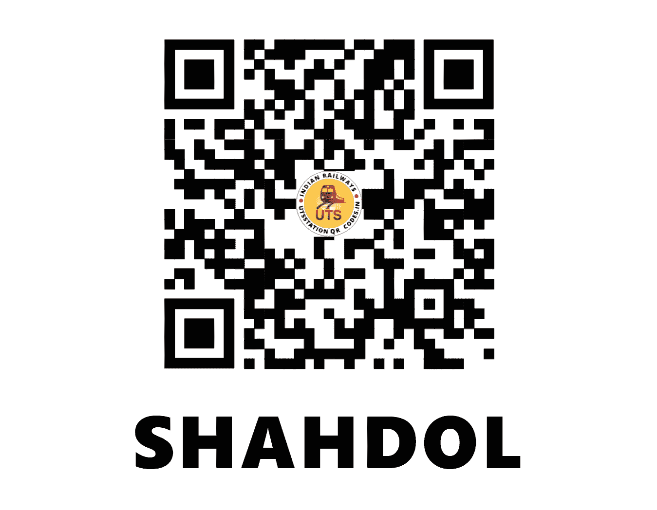 UTS QR Code for SHAHDOL - SDL - SB (MADHYA PRADESH)